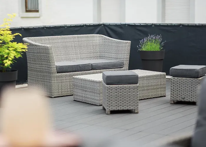 公寓 Geraeumige Mosel-fewo Fuer Ganze Familie - Grosse Dachterrasse - Netflix - Waschmaschine & Trockner 森海姆