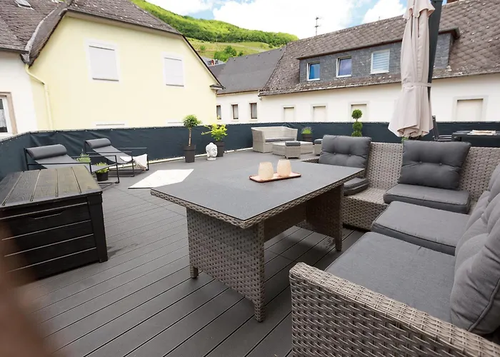 公寓 Geraeumige Mosel-fewo Fuer Ganze Familie - Grosse Dachterrasse - Netflix - Waschmaschine & Trockner